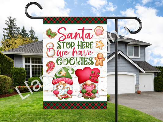 Santa Stop Here We Have Cookies